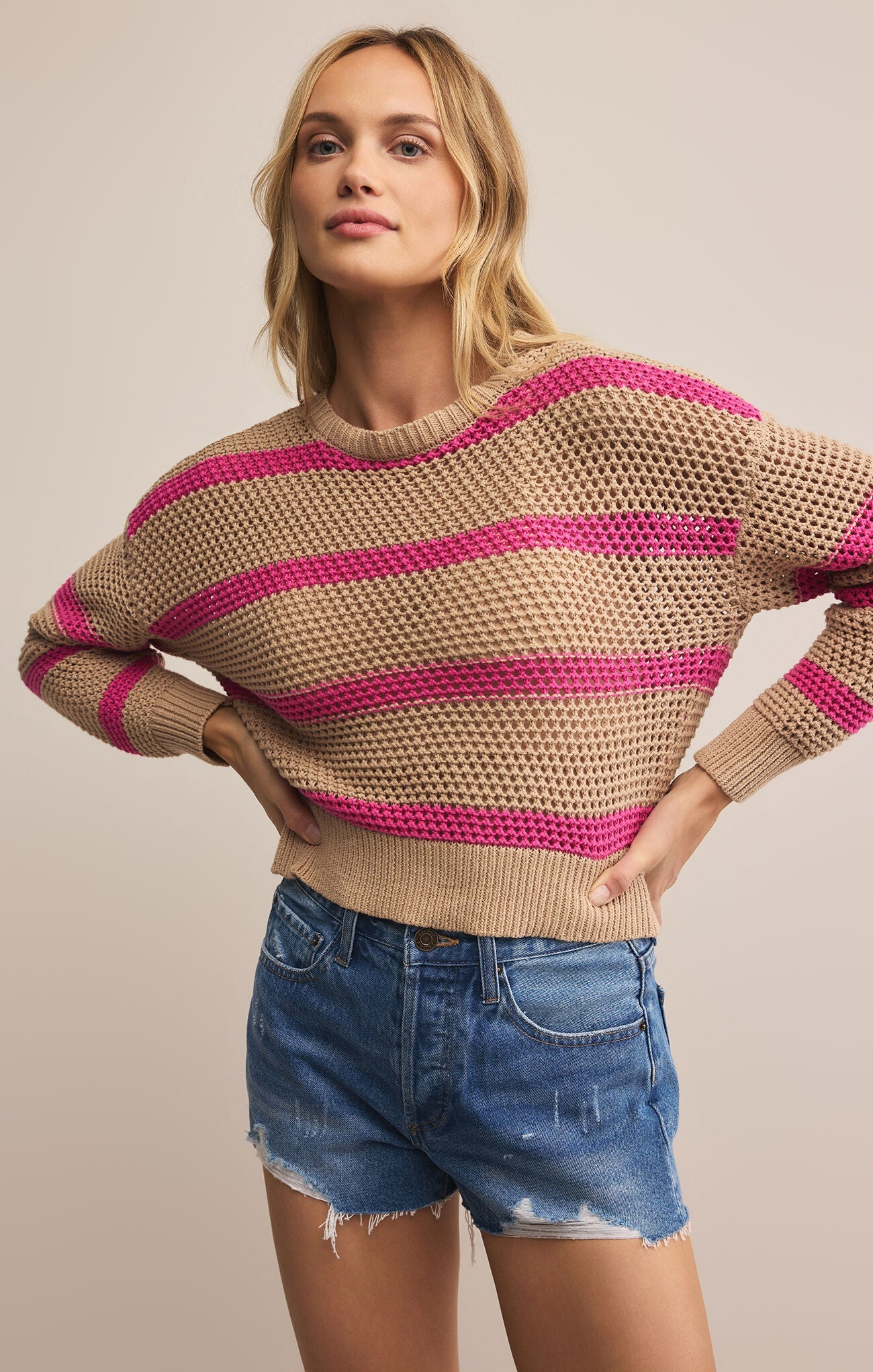 Broadbeach Striped Sweater - Beloved Boutique