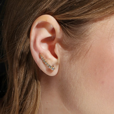 Zirconia Climber Earring