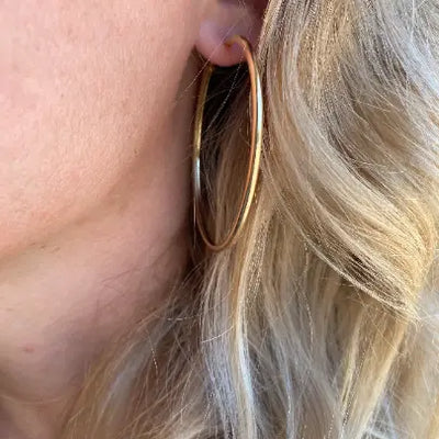 Hollowed Hoop Earrings