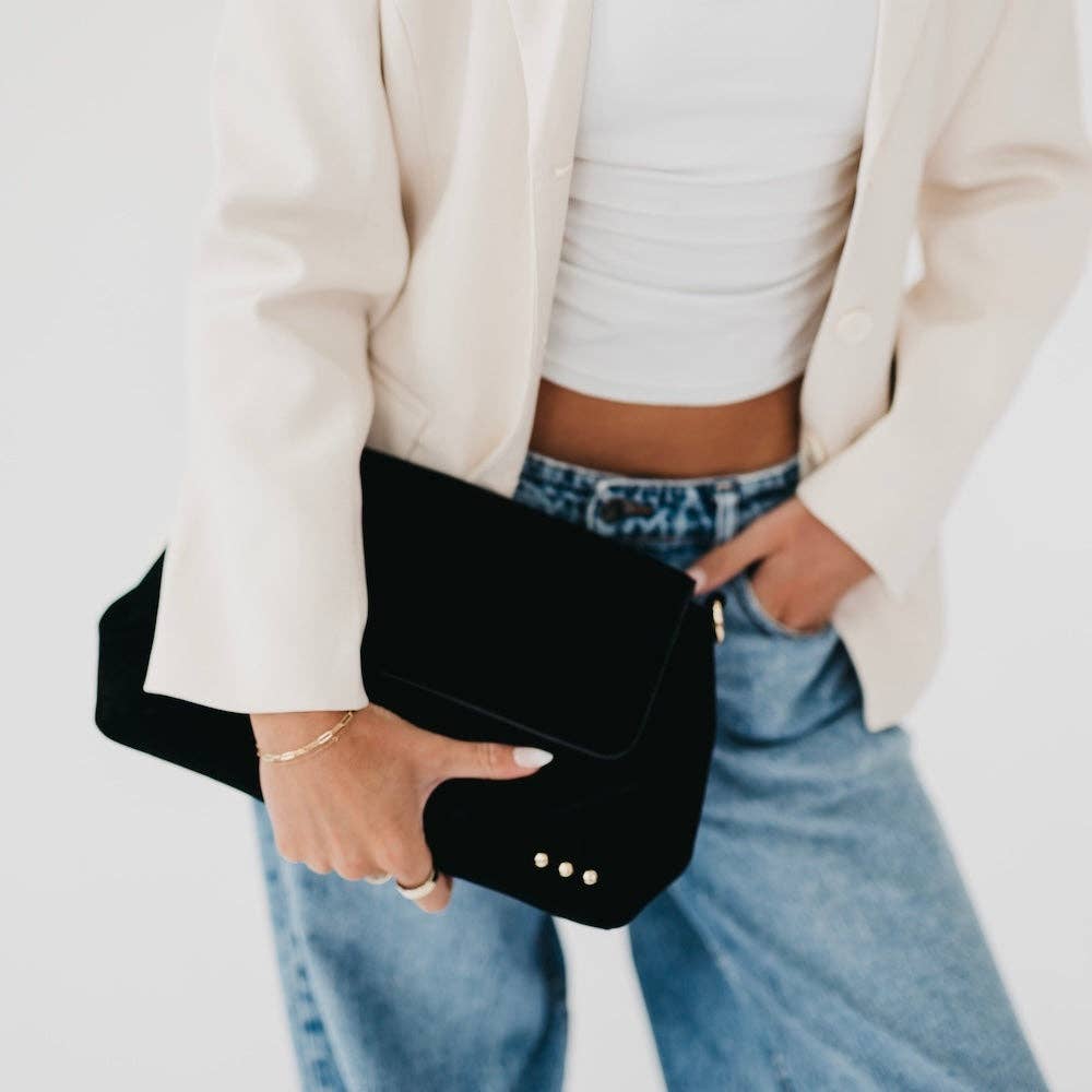 Miranda Suede Flap Crossbody