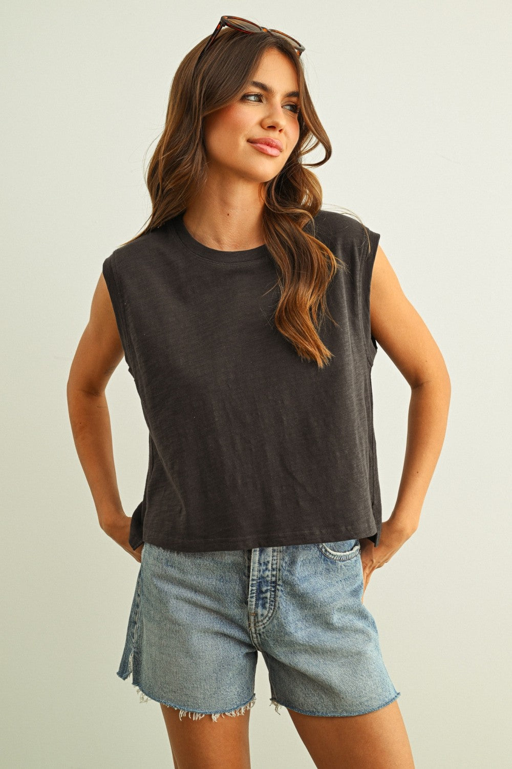 Bryce Slub Top - Beloved Boutique 