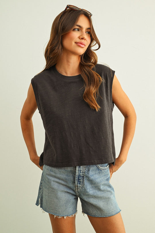 Bryce Slub Top - Beloved Boutique 