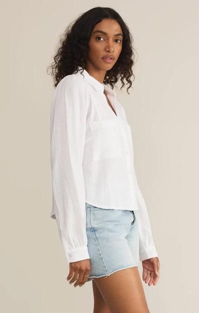 Campo Button Up Gauze Top - Beloved Boutique