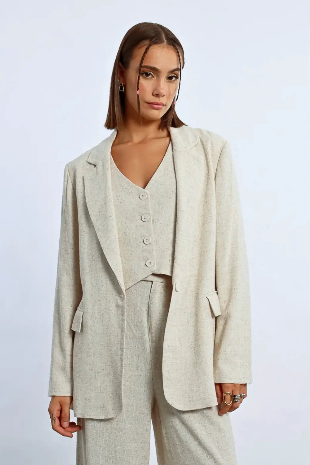 Coastal Linen Blazer - Beloved Boutique