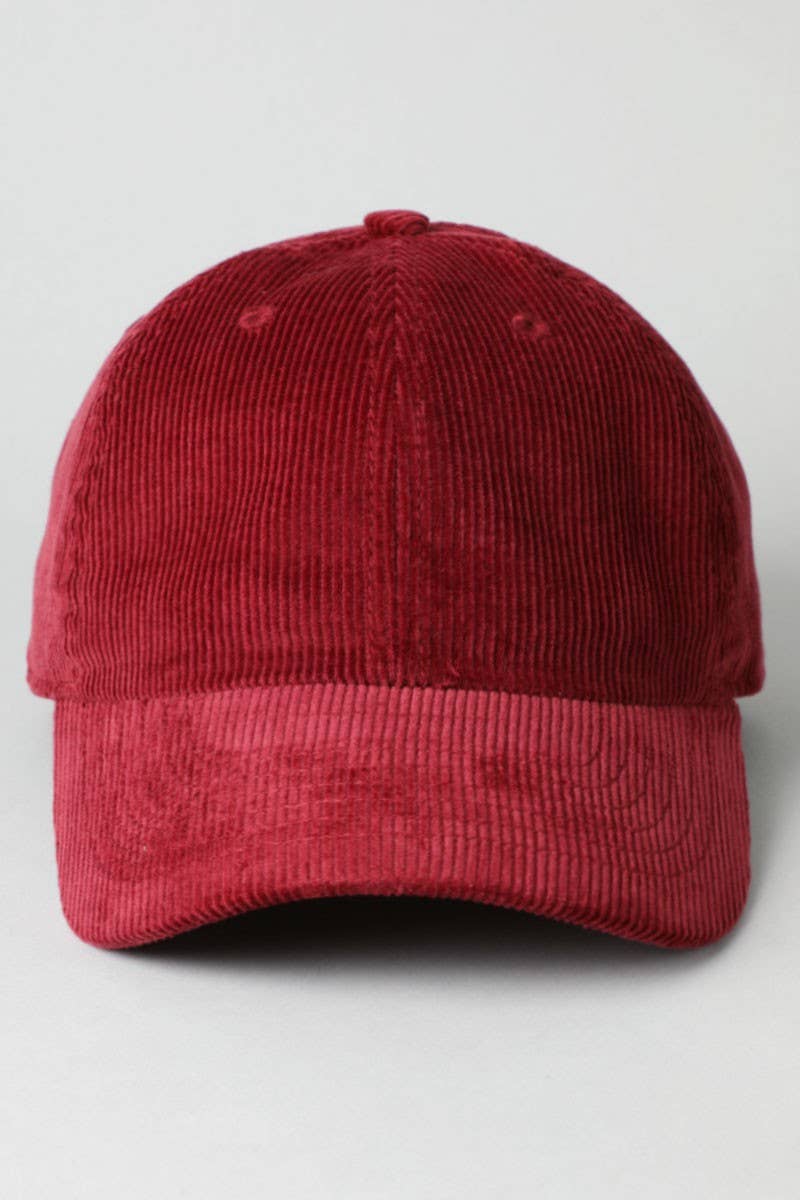 Corduroy Baseball Hat - Beloved Boutique