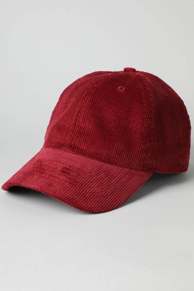 Corduroy Baseball Hat - Beloved Boutique
