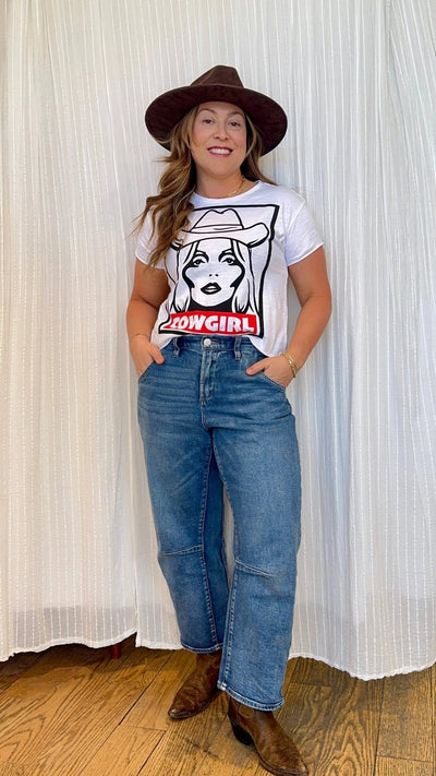 Cowgirl Obey Cropped Tee - Beloved Boutique