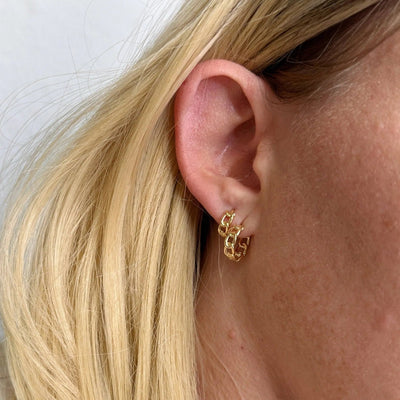 Cuban Clicker Hoop Earrings - Beloved Boutique