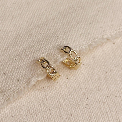 Cuban Clicker Hoop Earrings - Beloved Boutique
