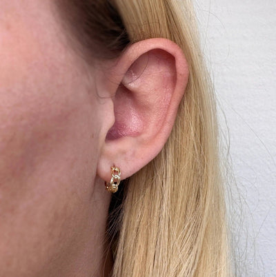 Cuban Clicker Hoop Earrings - Beloved Boutique