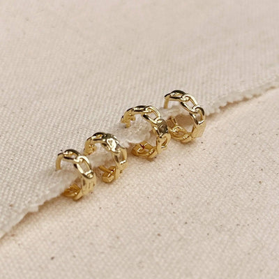 Cuban Clicker Hoop Earrings - Beloved Boutique