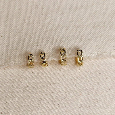 Cuban Clicker Hoop Earrings - Beloved Boutique