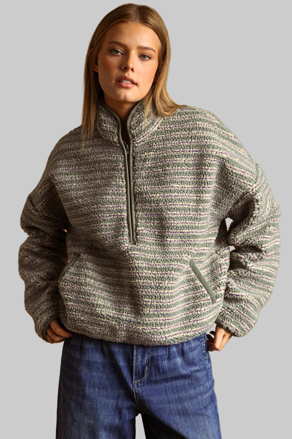 Bryn Striped Fleece Jacket