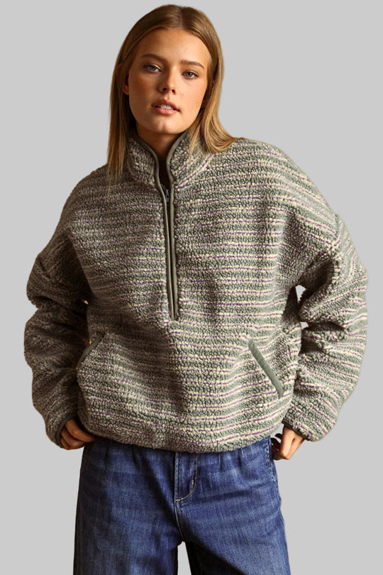 Bryn Striped Fleece Jacket