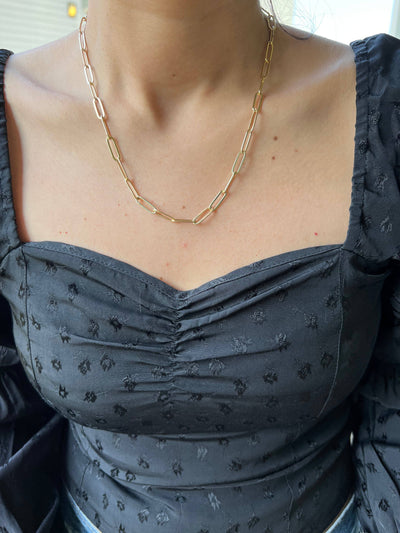18k Gold Filled Classic Paperclip Chain GoldFi