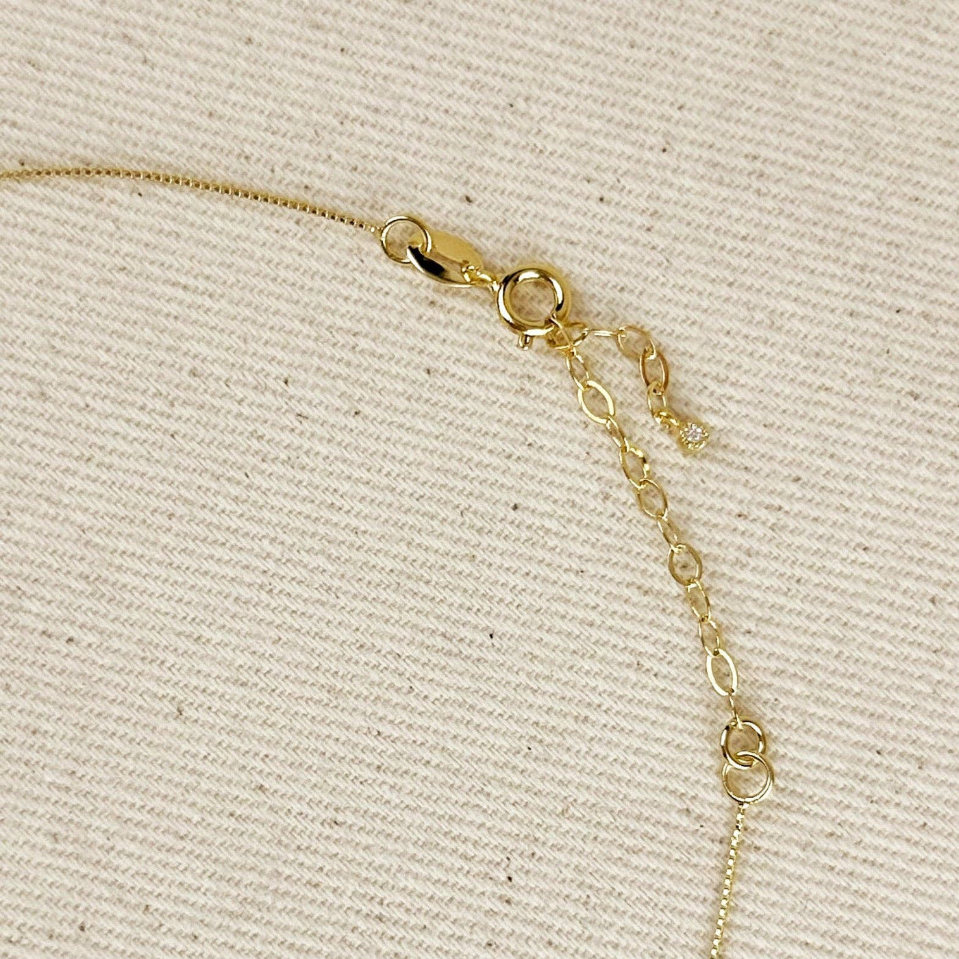 18k Gold Filled  Mini CZ Solitaire Necklace GoldFi