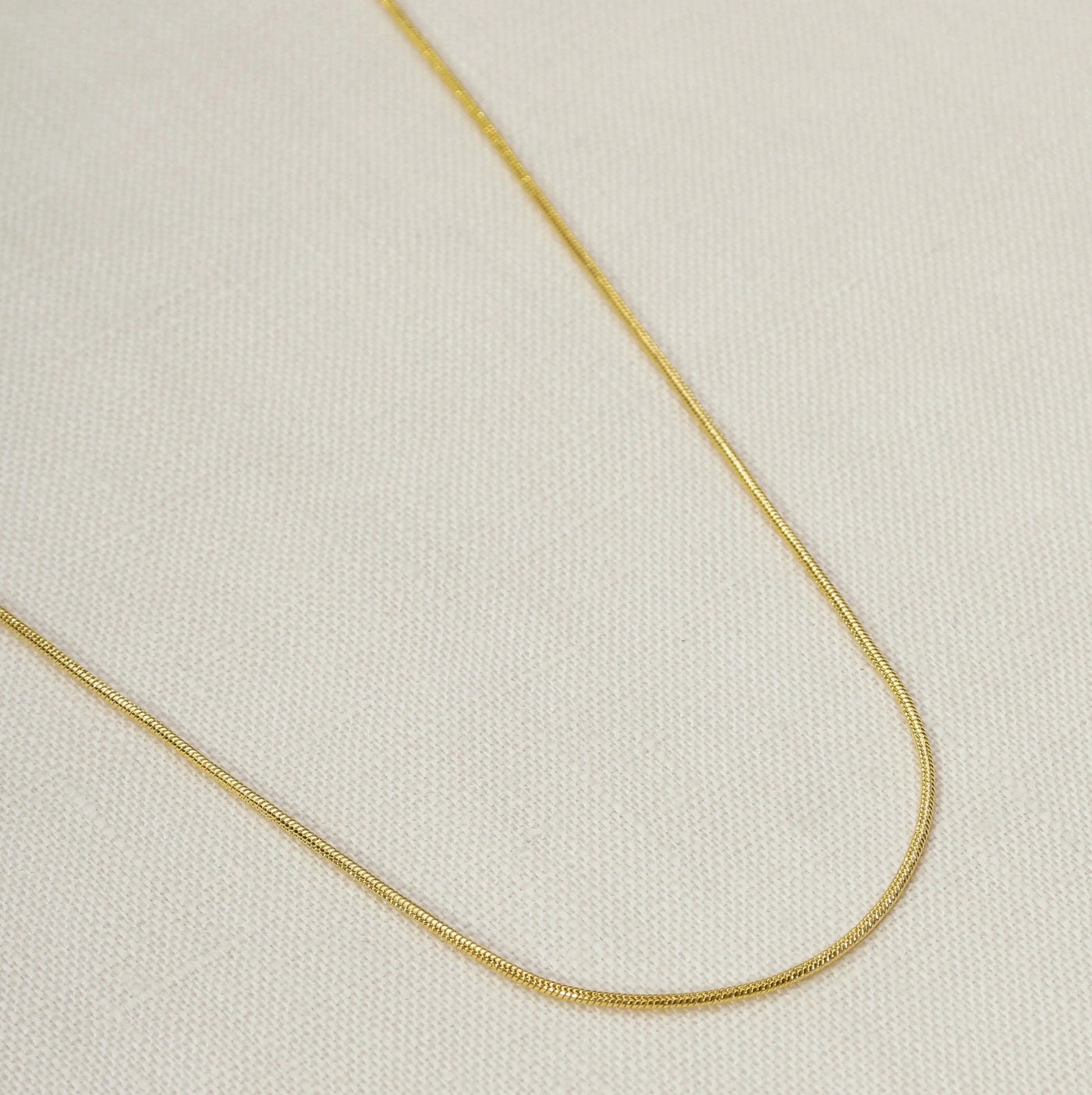 18k Gold Filled 1.2 mm Round Snake Chain Necklace GoldFi