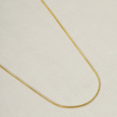 18k Gold Filled 1.2 mm Round Snake Chain Necklace GoldFi