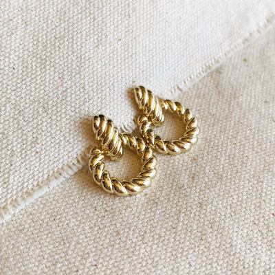 18k Gold Filled Croissant Drop Earrings GoldFi