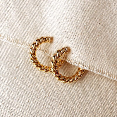 Croissant Twisted C Hoop Earrings GoldFi