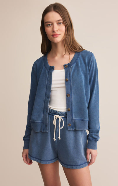 Daily Knit Denim Cardigan - Beloved Boutique