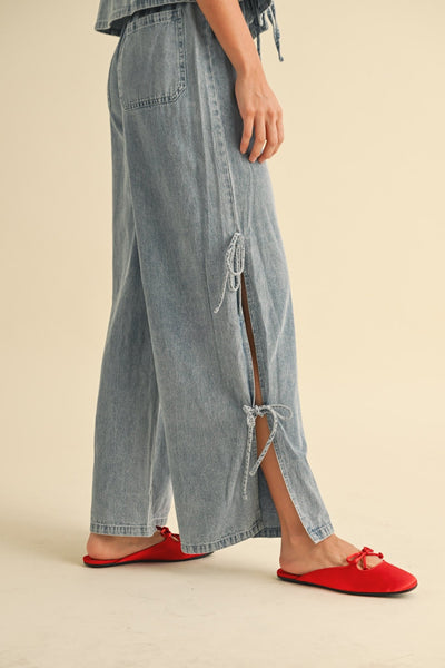 Darlin Tied On The Side Denim - Beloved Boutique