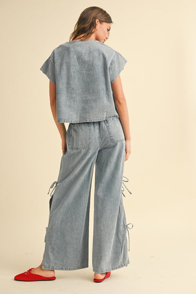 Darlin Tied On The Side Denim - Beloved Boutique