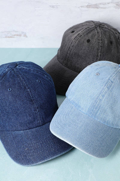 Denim Baseball Hat - Beloved Boutique
