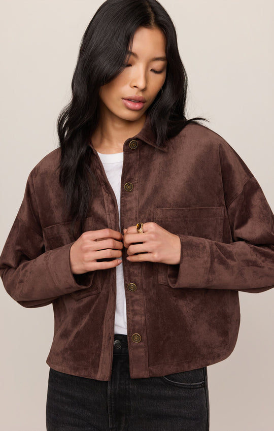 All Day Suede Cropped Jacket