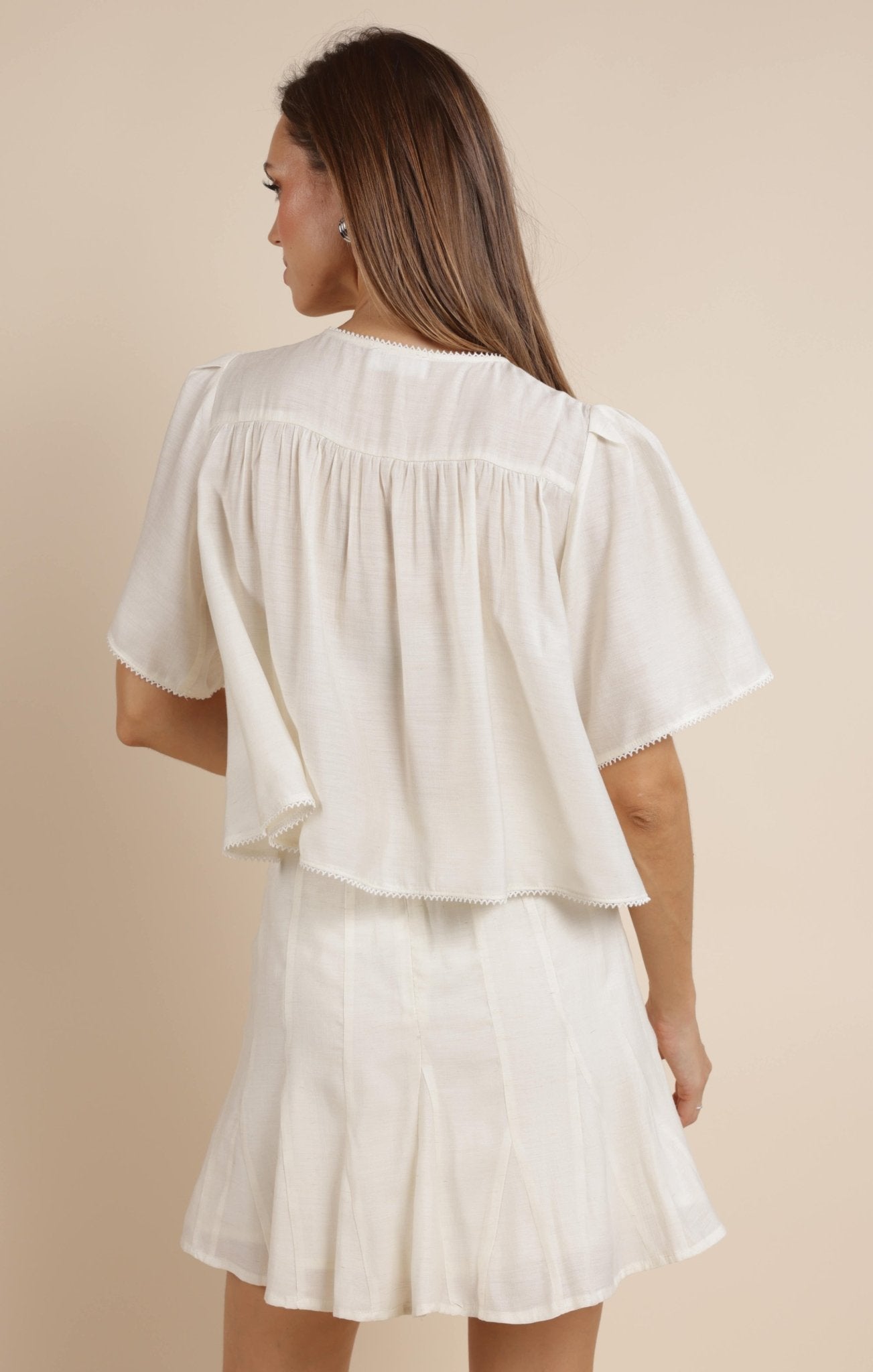 Dream Drift Pin - tuck Blouse - Beloved Boutique