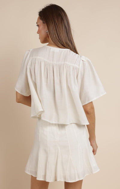 Dream Drift Pin - tuck Blouse - Beloved Boutique