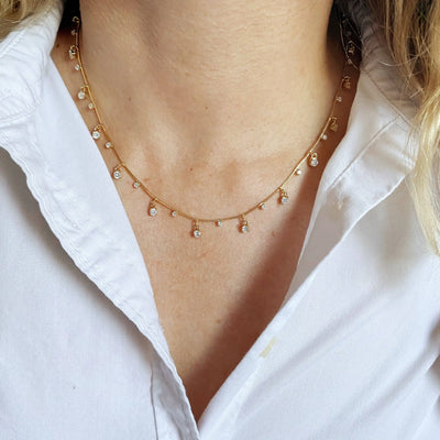 18k Gold Filled Sparkles Necklace GoldFi