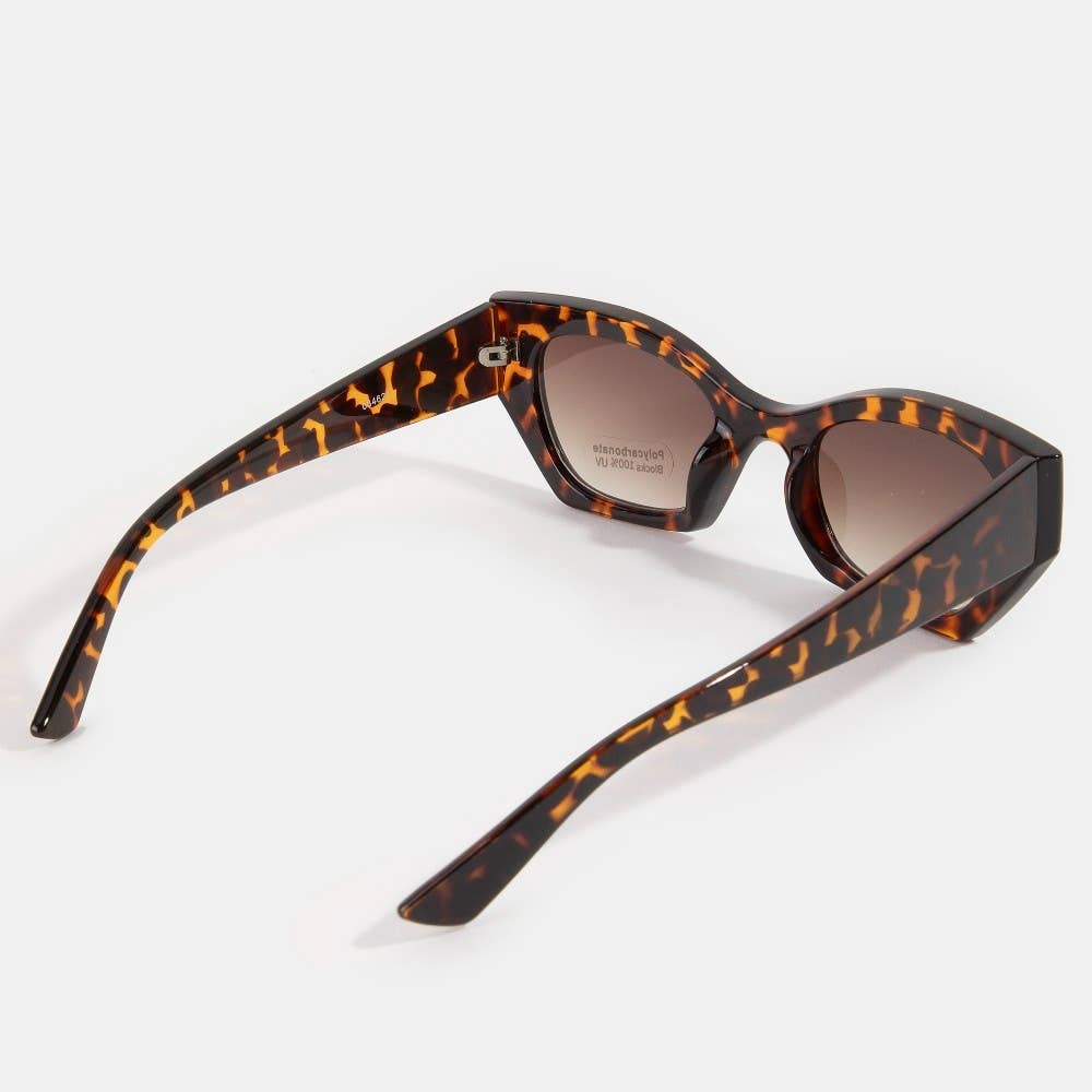 Angular Cat Eye Rivet Detail Sunglasses Set - Beloved Boutique 