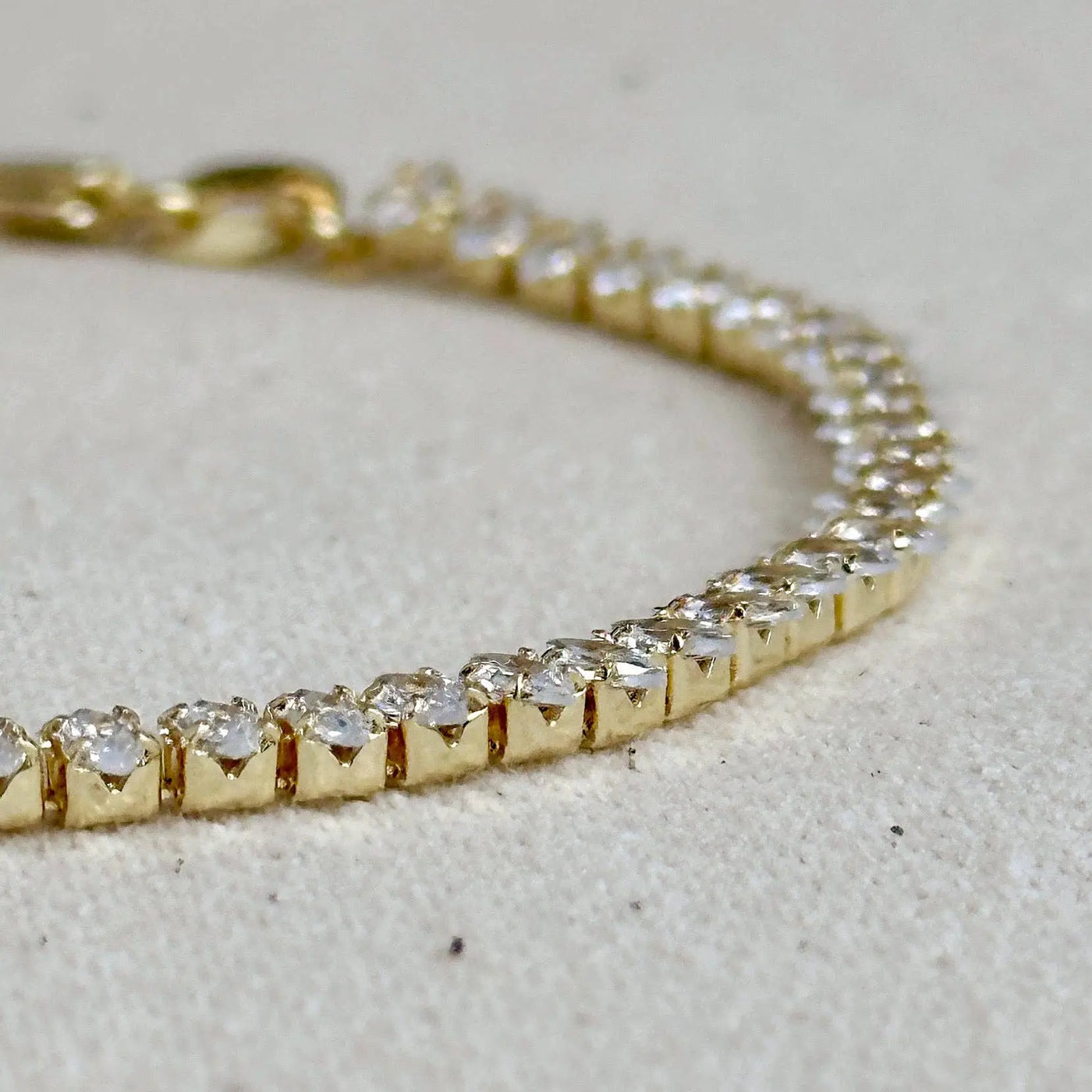 18k Gold Filled 4mm Marquise Tennis Bracelet GoldFi