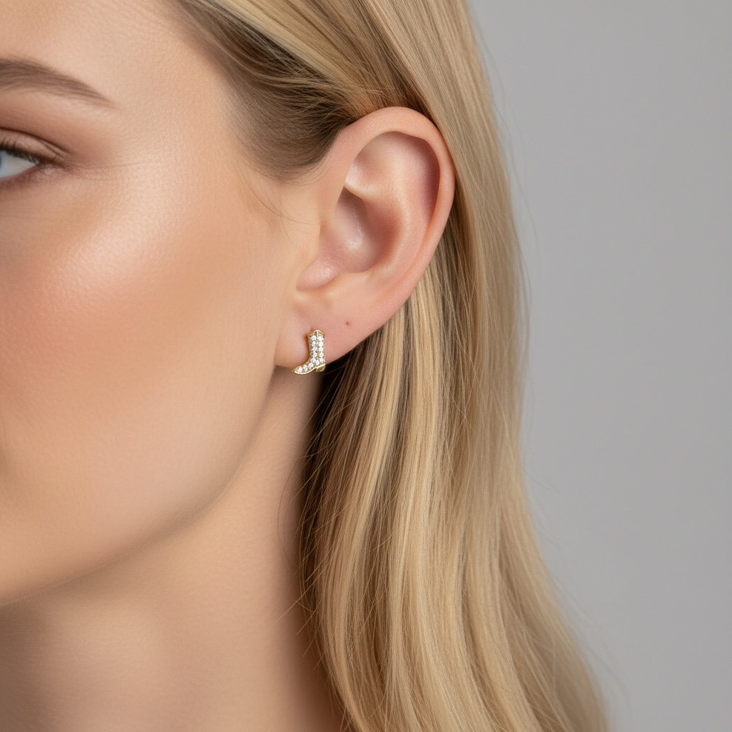 18k Gold Filled Mini Cowgirl Boot Earrings - Beloved Boutique 