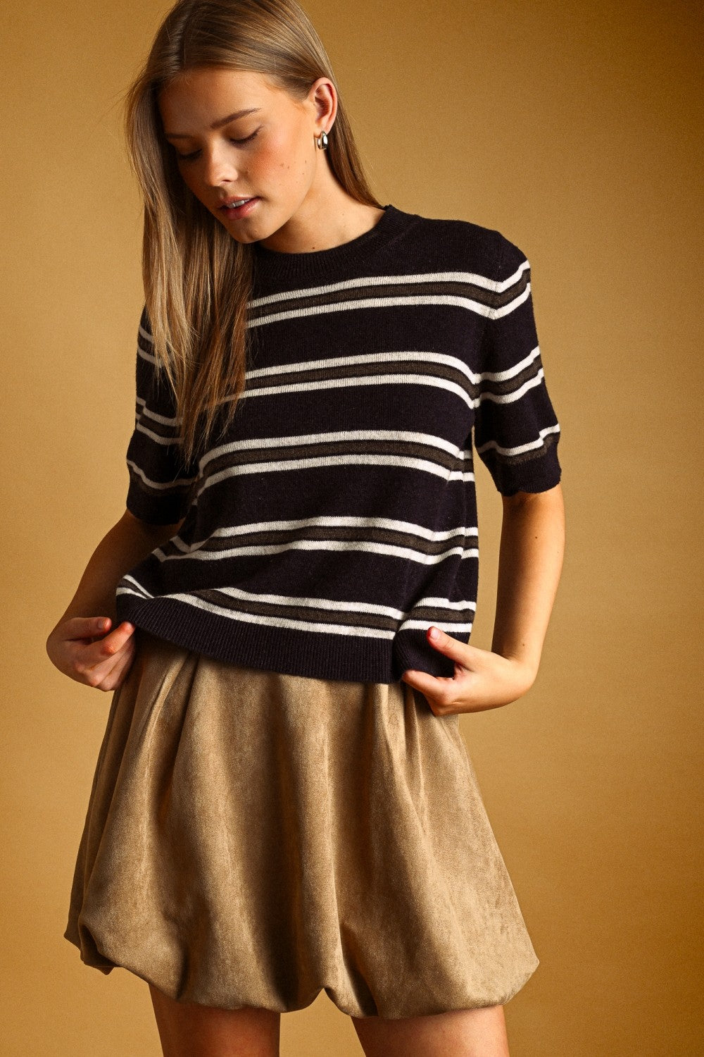 Jennifer Striped Knit Top