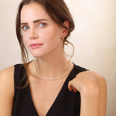 9k Gold Micro Fresh Water Pearls Necklace GoldFi