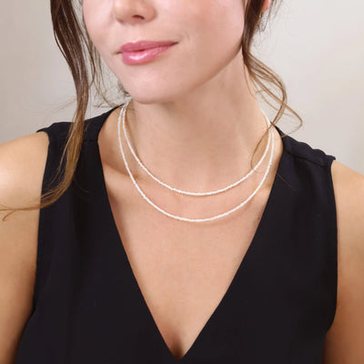 9k Gold Micro Fresh Water Pearls Necklace GoldFi