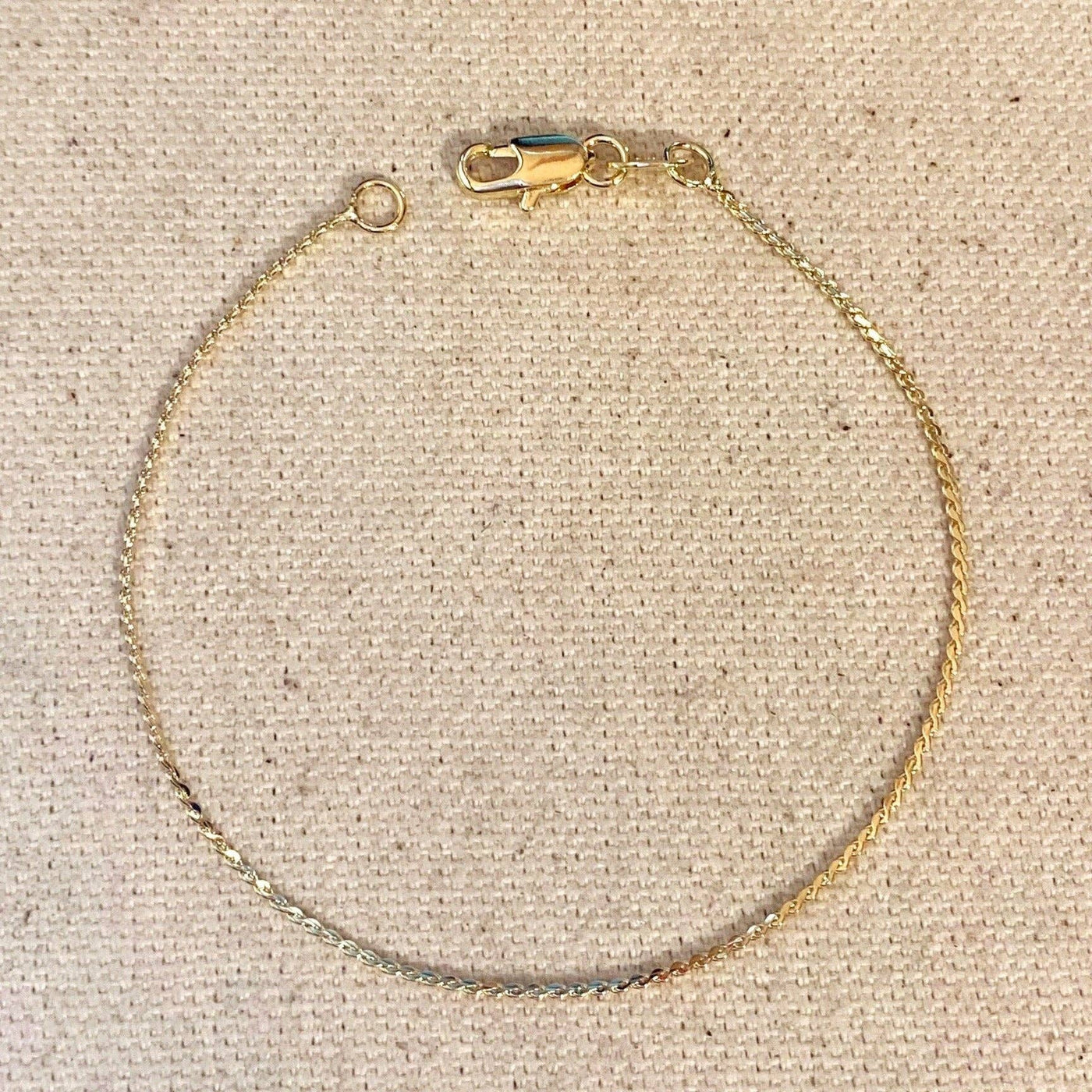 18k Gold Filled Thin Delicate Bracelet GoldFi