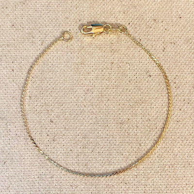 18k Gold Filled Thin Delicate Bracelet GoldFi