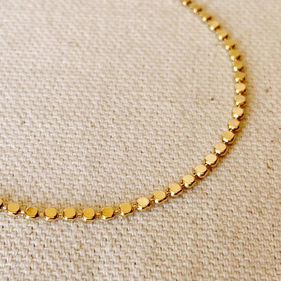 18k Gold Filled 2mm Dot Ball Bracelet - Beloved Boutique 