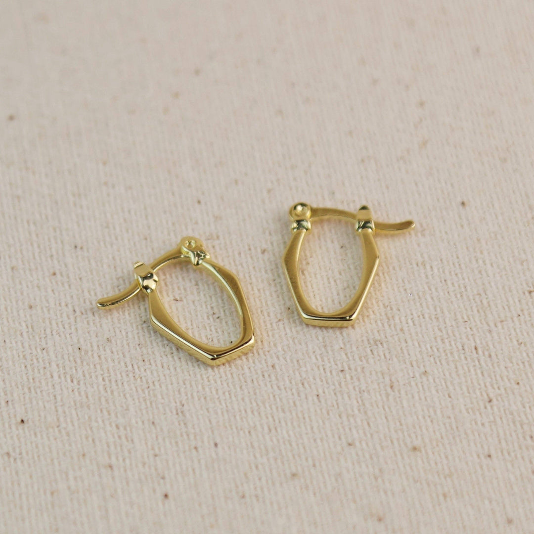 18k Gold Filled Geometric Dangle Earrings - Beloved Boutique 