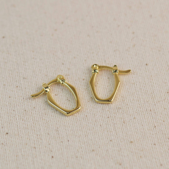 18k Gold Filled Geometric Dangle Earrings - Beloved Boutique 