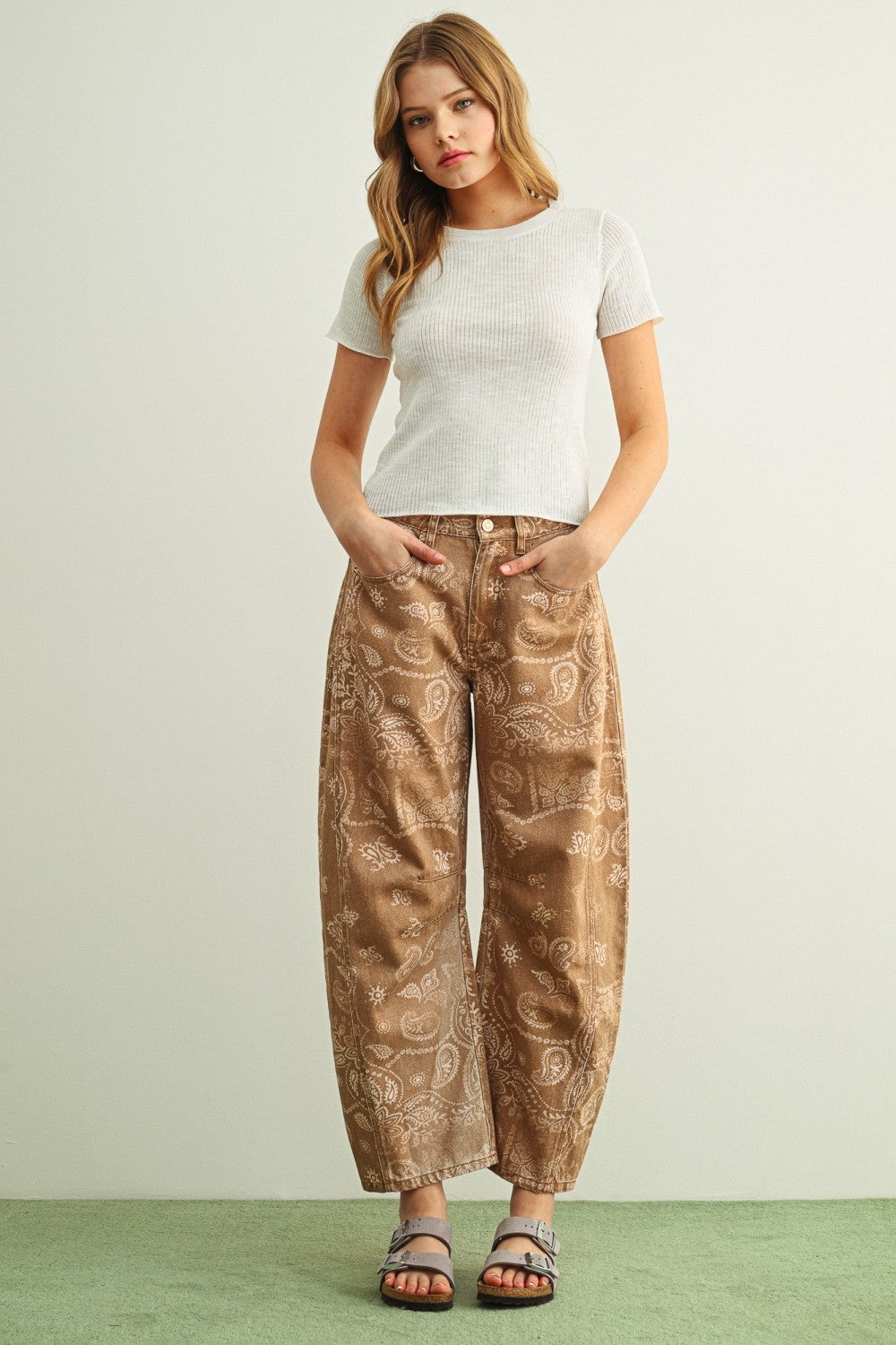 Paisley Barrel Pant