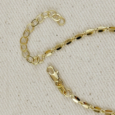 18k Gold Filled 3mm Fancy Chain Bracelet GoldFi
