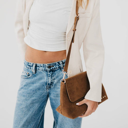 Miranda Suede Flap Crossbody