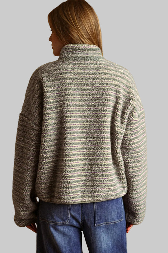 Bryn Striped Fleece Jacket