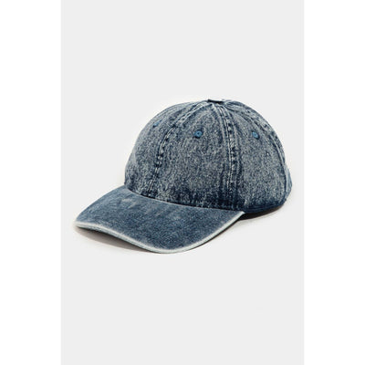 Faded Wash Denim Baseball Cap - Beloved Boutique
