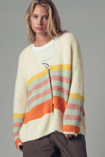 Fawn Striped Cardigan - Beloved Boutique