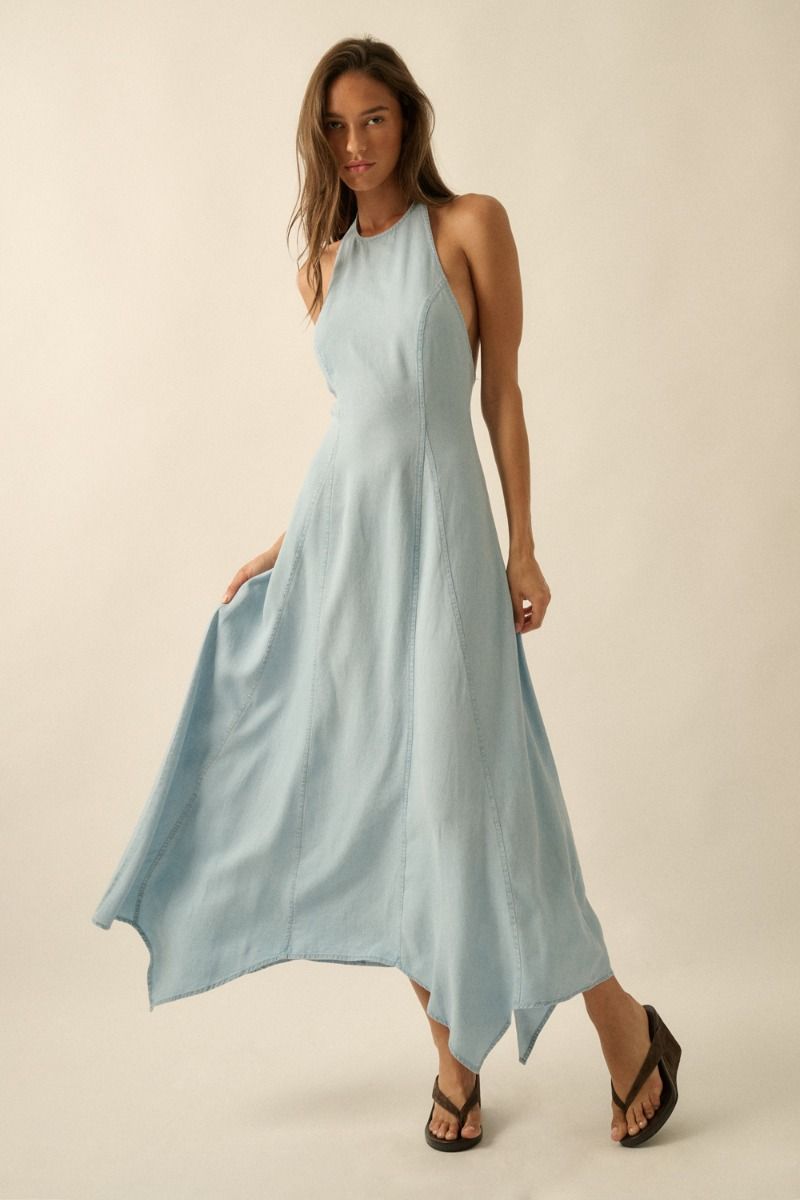 Harlow Chambray Dress - Beloved Boutique 
